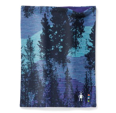 SMARTWOOL MERINO 250 REVERSIBLE PATTERN NECK GTR, deep navy forest scape