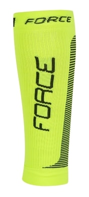 FORCE ponožky-kompresní návleky FORCE, fluo-černá