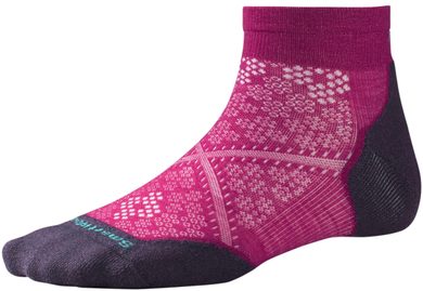 SMARTWOOL PHD RUN LIGHT ELITE LOCUT berry