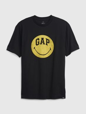 GAP 514073-01 Tričko GAP × SmileyWorld® Černá