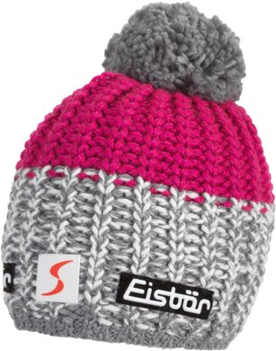 EISBÄR Focus Pompon MÜ SP graumele/white/deep pink