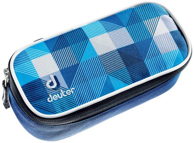 DEUTER Pencil Case blue arrowcheck - penál na psací potřeby