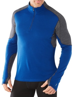 SMARTWOOL M PHD LIGHT 1/4 ZIP, dark blue