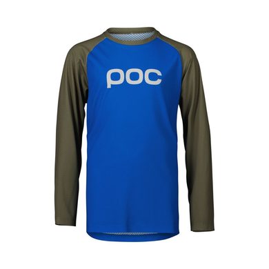 POC Y's Essential MTB LS Jersey Natrium Blue/Epidote Green