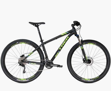 TREK X-CALIBER 9 Matte Black/Volt Green - odpružené horské kolo