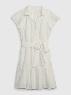 GAP 665886-02 Košilové mini šaty Bílá