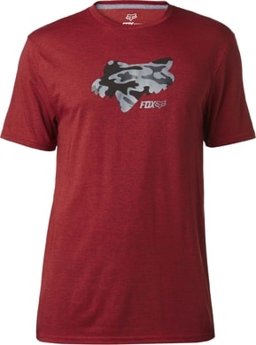 FOX Stenciled Ss Tech Tee, heather red