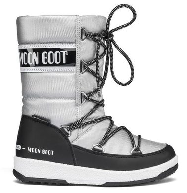 MOON BOOT JR GIRL QUILTED WP silver/black