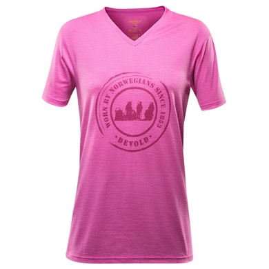 DEVOLD Breeze Woman Tee V-Neck rosebud