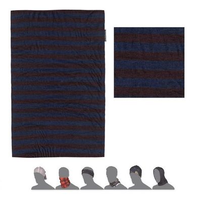 SENSOR TUBE MERINO AIR scarf multifunctional blue/wine stripes
