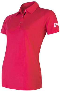 SENSOR MERINO ACTIVE POLO dámské triko kr. rukáv magenta