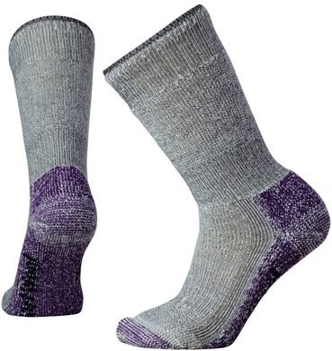 SMARTWOOL W MOUNTAINEERING EXTRA HEAVY CREW medium gray/mtn purple