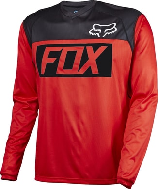 FOX Indicator L/S Jersey Red/Black/White - cyklistický dres