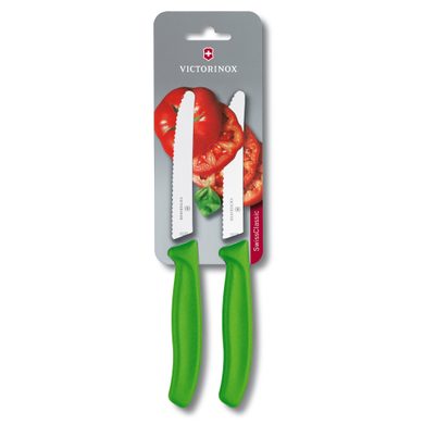 6.7836.L114B Knife set 2pcs for tomato, green 11cm