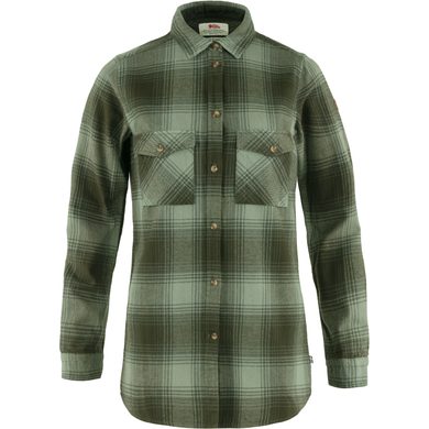 FJÄLLRÄVEN Övik Twill Shirt LS W Deep Forest-Patina Green