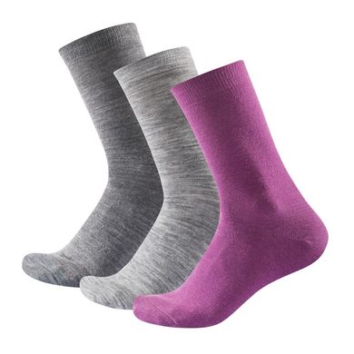 DEVOLD Daily Light Woman Sock 3pk Anemone mix