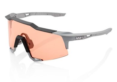 100% Speedcraft - Soft Tact Stone Grey - HiPER Coral Lens