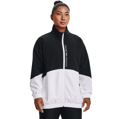 UNDER ARMOUR Woven FZ Oversized Jacket, Black