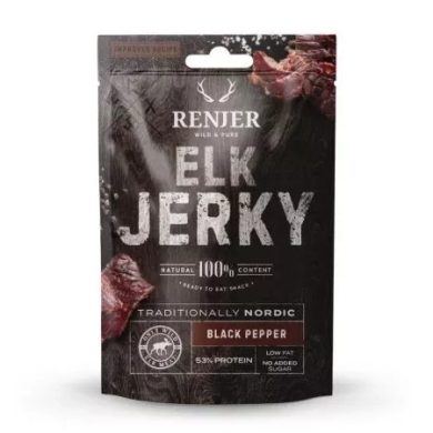 RENJER JERKY Elk (los) Jerky, černý pepř 25 g