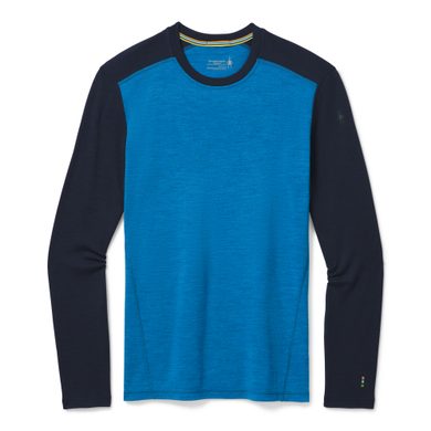 SMARTWOOL M MERINO 250 BASELAYER CREW, neptune blue heather-deep navy