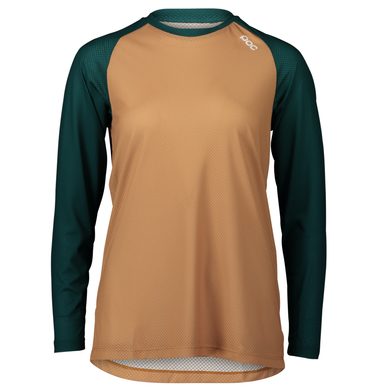 POC W's MTB Pure LS Jersey Moldanite Green/Aragonite Brown