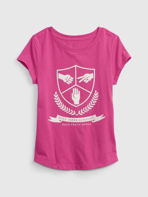 GAP 429542-00 Dětské tričko z organické bavlny Růžová