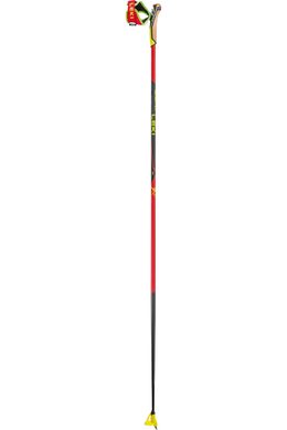 LEKI HRC max, bright red-neonyellow-carbon structure