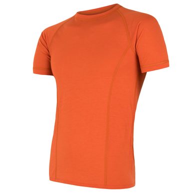 SENSOR MERINO AIR men's shirt neck sleeve dark orange