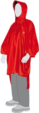 TATONKA Poncho 2 M-L red - raincoat