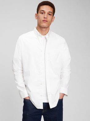 GAP 802535-01 Bílá košile eco CoolMax™ standard Bílá