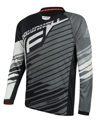 FORCE DOWNHILL,dl. sleeve,black-white-gray