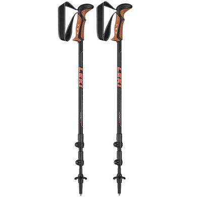 LEKI Poles Khumbu Lite, black-neonred-lightanthracite-white