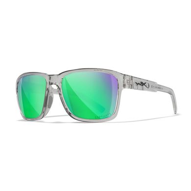 WILEY X TREK Captivate Polarized - Green Mirror - Amber/Gloss Crystal Light Grey