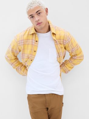 GAP 488656-07 Flanelová košile slim fit Žlutá