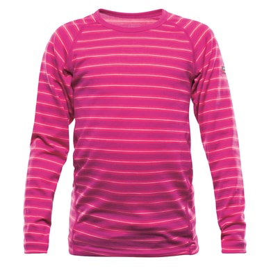 DEVOLD 180-222 512 BREEZE FUCHSIA STRIPES - dětské triko