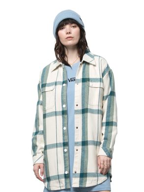 VANS HAL PLAID SHACKET, MARSHMALLOW