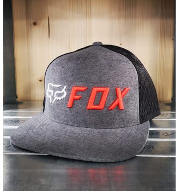 FOX Apex Snapback Hat, Grey/Oragne