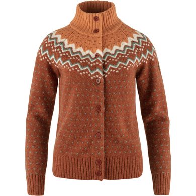 FJÄLLRÄVEN Övik Knit Cardigan W, Autumn Leaf-Desert Brown