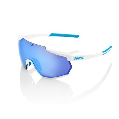 100% RACETRAP - MOVISTAR TEAM WHITE - HIPPER BLUE MULTILAYER MIRROR LENS