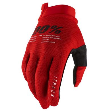 100% ITRACK GLOVES, Red