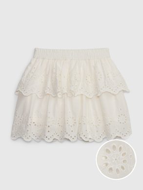 GAP 662186-00 Dětská kraťasová sukně Bílá