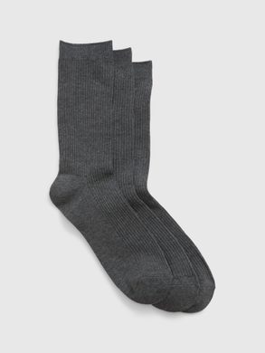 GAP 733789-04 Vysoké ponožky, 3 páry Šedá