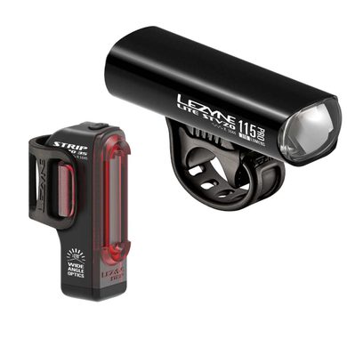 LEZYNE LITE STVZO PRO 115 / STRIP STVZO PAIR BLK/HI GLOSS