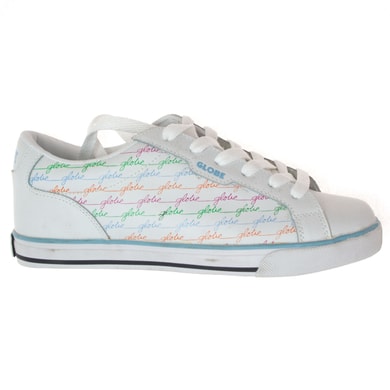 GLOBE GRAIL GIRLS WHITE/MULTI SCRIBBLE - skate boty