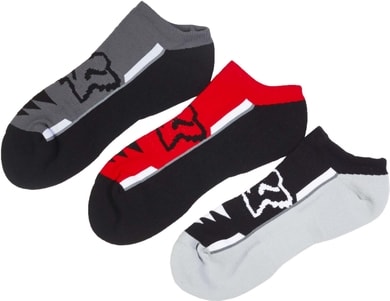 FOX Perf No Show Socks - 3 Pack Flame Red
