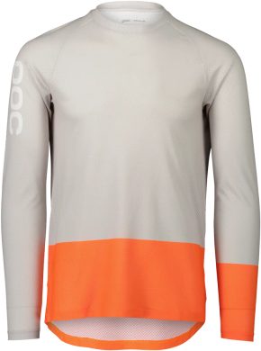 POC MTB Pure LS Jersey Granite Grey/Zink Orange