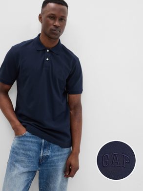 GAP 586306-06 Polo tričko pique Tmavě modrá