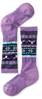 SMARTWOOL GIRLS' WINTERSPORT FAIRISLE MOOSE lilac