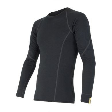 SENSOR MERINO ACTIVE men's long sleeve shirt black