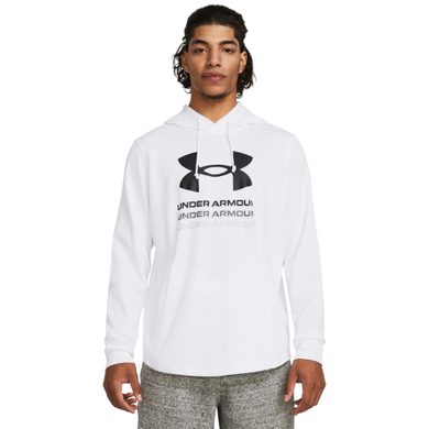 UNDER ARMOUR Rival Terry Graphic Hood, White / Black